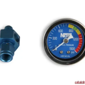 NOS/Nitrous Oxide System GAUGE; N2O, BLUE, 1-1/2 W/AN4 ADAPTER - Image 1