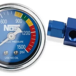 NOS/Nitrous Oxide System GAUGE; N2O, BLUE, 1-1/2 W/AN4 ADAPTER - Image 2