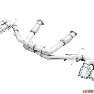 AWE Tuning Track Edition Exhaust | 3" Diameter | 4.5" Quad Chrome Silver Tips Chevrolet Corvette Stingray 2020-2025|Chevrolet Corvette E-Ray 2024-2025 - Image 1