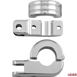 HardDrive Footpeg Mount Clamps 1.25" Bar Chrome - Image 1
