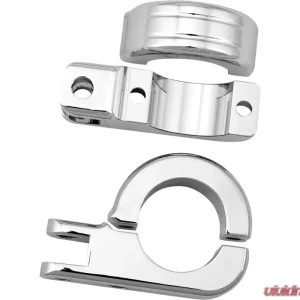 HardDrive Footpeg Mount Clamps 1.5" Bar Chrome - Image 1