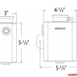 Moroso 1.25qt Billet Filler Neck Universal Coolant Expansion Tank - Image 2