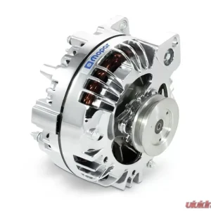 Pro Form 110 Amp Alternator 1-Wire w/ Internal Regulator V-Pully Chrome Finish - Image 1
