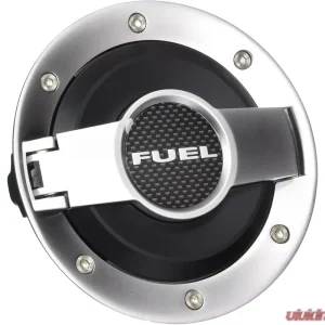 Drake Billet Aluminum Satin/Black Fuel Door Assembly Dodge Challenger 2008-2020 - Image 1