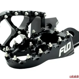 Flo Motorsports Black Pro Series Foot Pegs Kawasaki 2000-2019 - Image 1