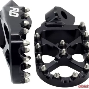 Flo Motorsports Black Pro Series Foot Pegs Suzuki 2010-2019 - Image 1