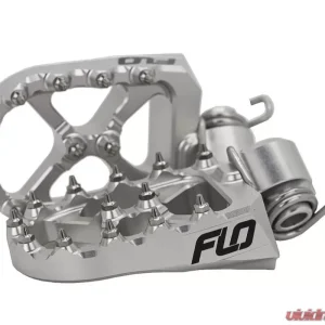 Flo Motorsports Silver 10mm Back 12mm Down Flo Footpeg Low Yamaha 1999-2021 - Image 1