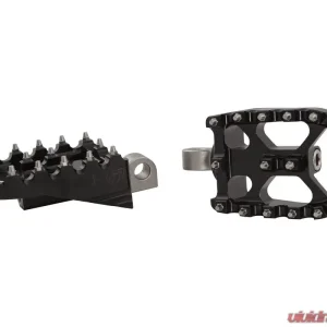 Flo Motorsports Black 2" X 3.125" Moto Style Footpeg Set Harley-Davidson 1991-2019 - Image 1