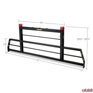 Weather Guard Black Steel Portect-A-Rail Heavy Duty Cab Protector - Image 2