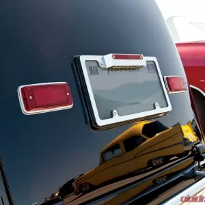 Billet Specialties Polished Lighted Bow Tie License Plate Frame w/ 3rd Brake - Image 2