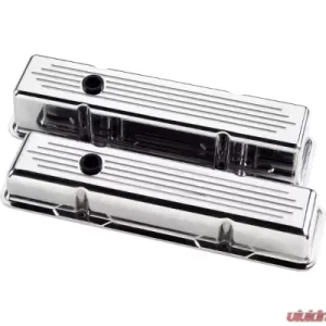 Billet Specialties 3-3/4" Tall Ball Milled Valve Covers Small Block Chevrolet - Image 1