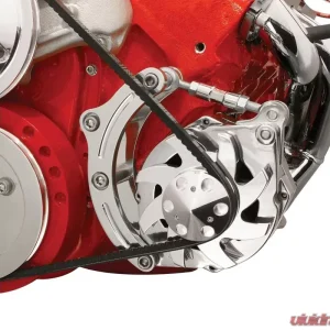 Billet Specialties Low Mount V-Groove BBC Short Water Pump Alternator Bracket - Image 1