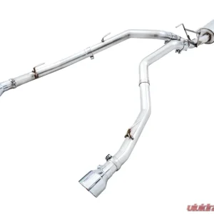 AWE Tuning 0FG Dual Rear Exit Cat Back | 3" Diameter | 5" Dual Chrome Silver Tips Ram 1500 2011-2018 - Image 1