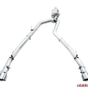 AWE Tuning 0FG Dual Rear Exit Cat Back | 3" Diameter | 5" Dual Chrome Silver Tips Ram 1500 2011-2018 - Image 5