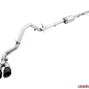 AWE Tuning 0FG Dual Side Exit Cat Back Exhaust | 3" Diameter | 4.5" Dual Diamond Black Tips Chevrolet Silverado 1500 2019-2024|GMC Sierra 1500 Limited 2022-2022 - Image 1
