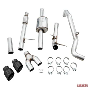 AWE Tuning 0FG Dual Side Exit Cat Back Exhaust | 3" Diameter | 4.5" Dual Diamond Black Tips Chevrolet Silverado 1500 2019-2024|GMC Sierra 1500 Limited 2022-2022 - Image 2