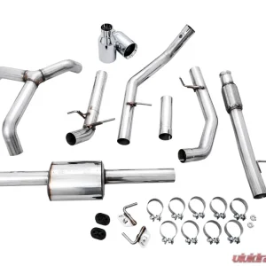 AWE Tuning 0FG Cat Back Split Rear Exit Exhaust | 3" Diameter | 5" Dual Chrome Silver Tips Chevrolet Silverado 1500 2019-2024|GMC Sierra 1500 Limited 2022-2022 - Image 4