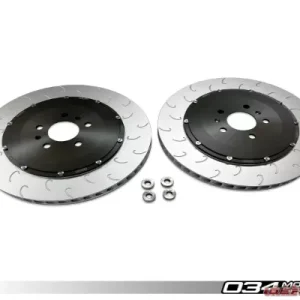 034 Motorsports Stage 2 2pc 390mm Floating Front Brake Rotor Upgrade Kit Audi R8 Type 42 2006-2015 - Image 1