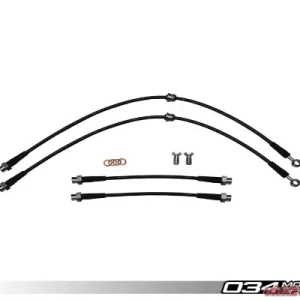 034 Motorsports Stainless Steel Braided Brake Line Kit Audi A2 | VW 2006+ - Image 1