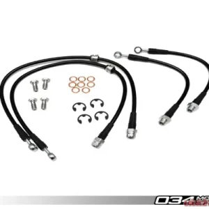034 Motorsports Stainless Steel Braided Brake Line Kit Audi Audi A3 | VW 2006+ - Image 1