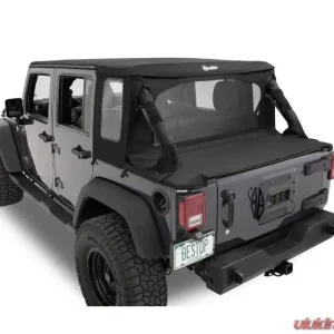Bestop Halftop Soft Top Black Diamond Conversion Kit Jeep Wrangle JK 2007-2018 - Image 2