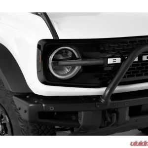 GT Styling 4 Piece Front Daytime Running Light Cover Kit Carbon Fiber Look Ford Bronco 2021-2022 - Image 3