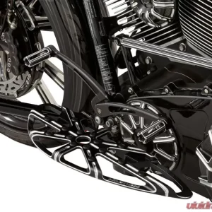 Arlen Ness 10-Gauge Driver and Passenger Black Floorboards Harley Davidson FL Softail 2018+ - Image 3