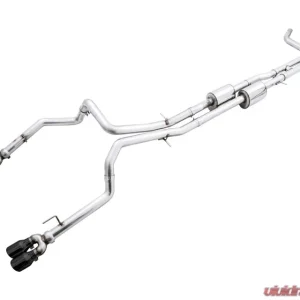 AWE Tuning 0FG Cat Back Exhaust | 3" Diameter | 4" Quad Diamond Black Tips Chevrolet Silverado 1500 2022-2025|GMC Sierra 1500 2022-2025 - Image 1