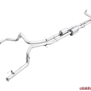 AWE Tuning 0FG Cat Back Exhaust | 3" Diameter | Dual Bashguard | No Tips Chevrolet Silverado 1500 2022-2025|GMC Sierra 1500 2022-2025 - Image 1