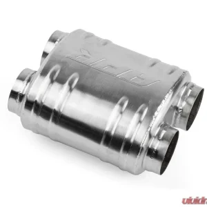 APR Premium Sound Absorption Muffler, Dual 2.75" Inlet/Outlet, Oval Body, T304 Stainless Steel, Brushed Finish - Image 2