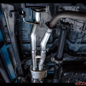 AWE Tuning 0FG Exhaust | 2.5" Diameter | with BashGuard | 4.5" Dual Diamond Black Tips Toyota Tacoma 2016-2023 - Image 3