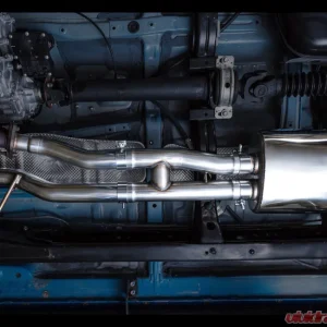 AWE Tuning 0FG Exhaust | 2.5" Diameter | with BashGuard | 4.5" Dual Diamond Black Tips Toyota Tacoma 2016-2023 - Image 4