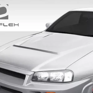 1989-1994 Nissan Skyline 2DR R32 Duraflex R324 Conversion Hood - 1 Piece - Image 2