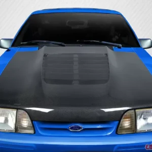 1987-1993 Ford Mustang Carbon Creations GT500 V2 Hood - 1 Piece - Image 1