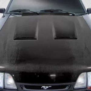 1987-1993 Ford Mustang Carbon Creations Heat Extractor Hood - 1 Piece - Image 1