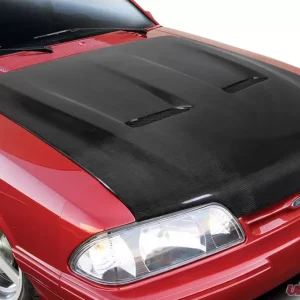 1987-1993 Ford Mustang Carbon Creations Heat Extractor Hood - 1 Piece - Image 2