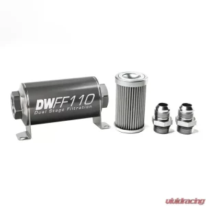 DeatschWerks -10AN, 10 micron, 110mm In-line fuel filter kit - Image 1