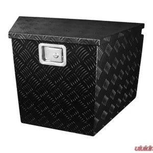 Spec-D Universal 15-29" Black Aluminum Heavy Duty Truck Trailer Tongue Tool Box w/ Lock & Keys - Image 1