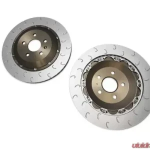034 Motorsport 2-Piece Floating Rear Brake Rotor 355mm Upgrade Blue Audi S3 | RS3 | Volkswagen Golf R | GTI Mk8 2021+ - Image 2