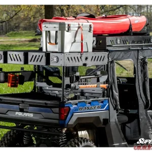 SuperATV Extruded Aluminum Raised Bed Rack w/ 2 Recessed Lights Polaris Ranger XP 1000 2017+ - Image 5