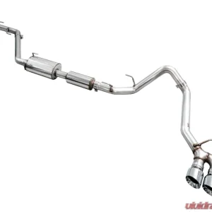 AWE Tuning 0FG Exhaust | 4.5" Dual Chrome Silver Tips Toyota Tacoma 2024-2025 - Image 1