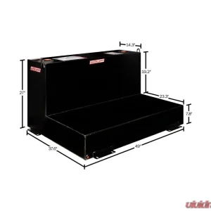 Weather Guard 110 Gallon Gloss Black Steel L-Shape Transfer Tank - Image 2