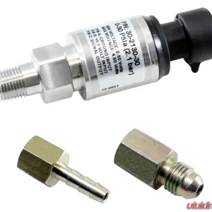 AEM Electronics Connectors 30 PSIa or 2 Bar Stainless Sensor KitAdapter Universal - Image 1