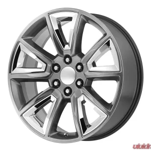 OE Creations PR168 Wheel 22x9 6x6x139.7 +24mm Hyper Silver w/Chrome Accents - Image 1