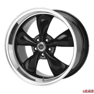 American Racing AR105 Torq Thrust M 17x7 5x5x114.3 +0mm Gloss Black Machined Lip Wheel - Image 1