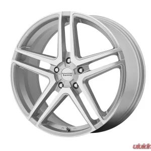 American Racing AR907 16x7 5x5x114.3 +40mm Bright Silver Machined Face Wheel - Image 1