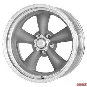 American Racing VN215 Classic Torq Thrust II 1 PC 18x7 5x127 | 5x5 +6mm Mag Gray Machined Lip Wheel - Image 1