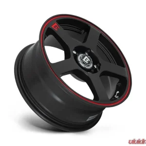 Motegi MR116 Wheel 15x6.5 5x5x100/5x114.3 +40mm Matte Black Red Racing Stripe - Image 2