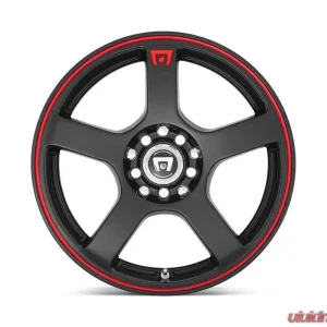 Motegi MR116 Wheel 16x7 4x4x100/4x114.3 +40mm Matte Black Red Racing Stripe - Image 3