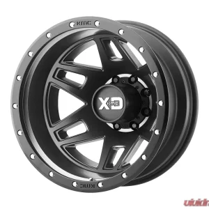 XD Series XD130 Machete Dually Wheel 17x6.5 8x8x200 -140mm Satin Black w/Reinforcing Ring - Image 1